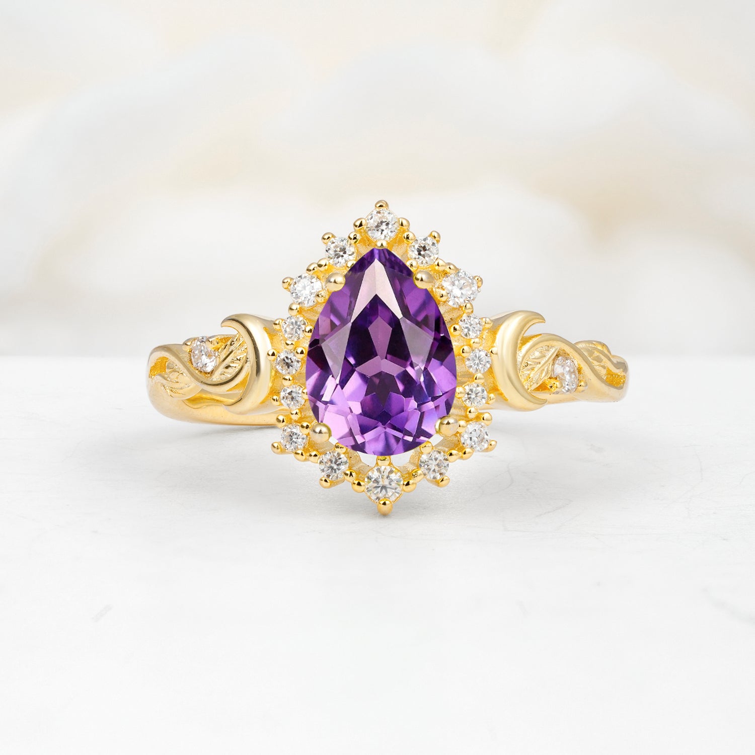 SR17590 Amethyst Ring - Yellow-Gold