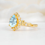SR17590 Aquamarine Ring - White-Gold