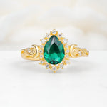 SR17590 Emerald Ring - Yellow-Gold