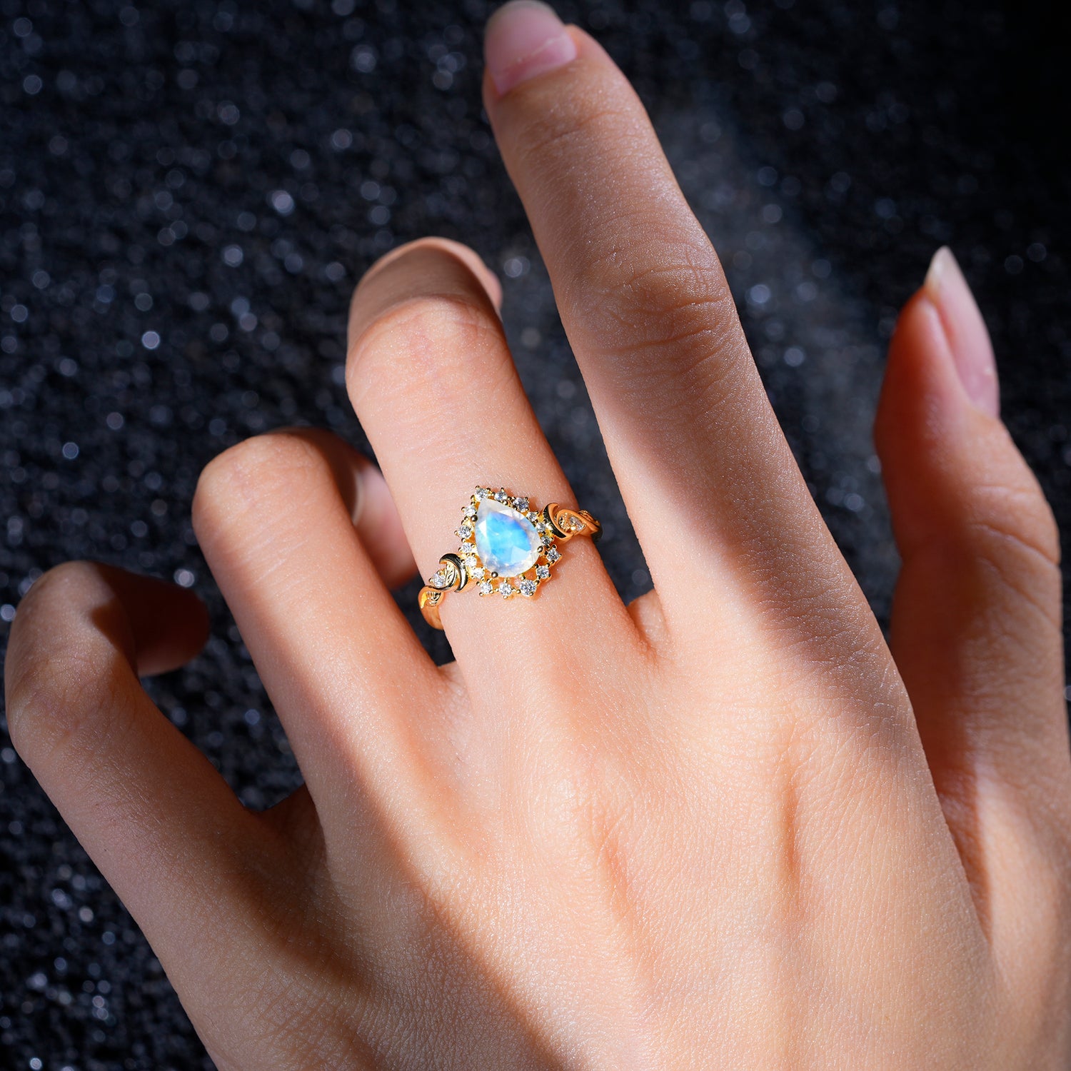 SR17590 Moonstone Ring - Rose-Gold