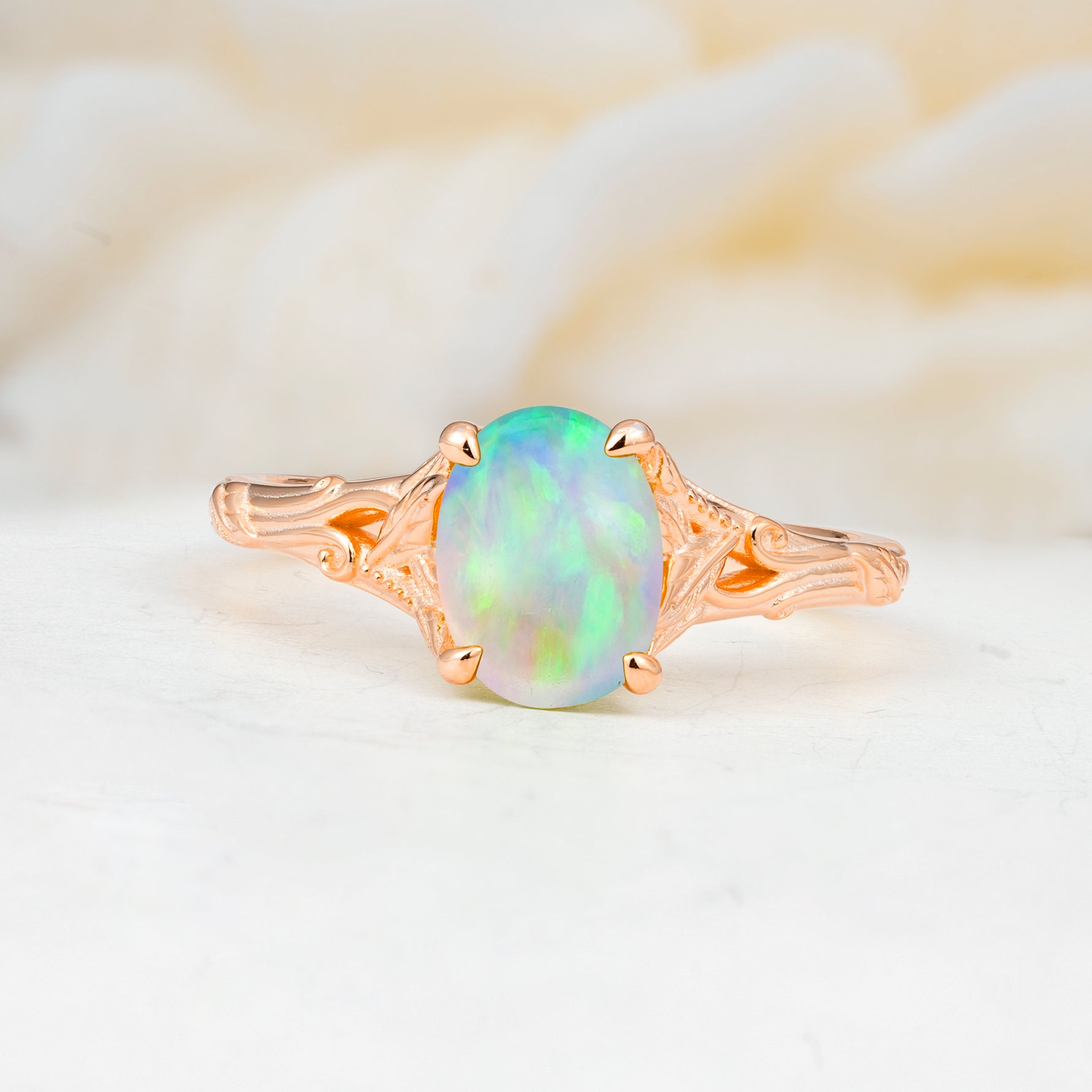 SR17592 Fire Opal Ring - Additional view