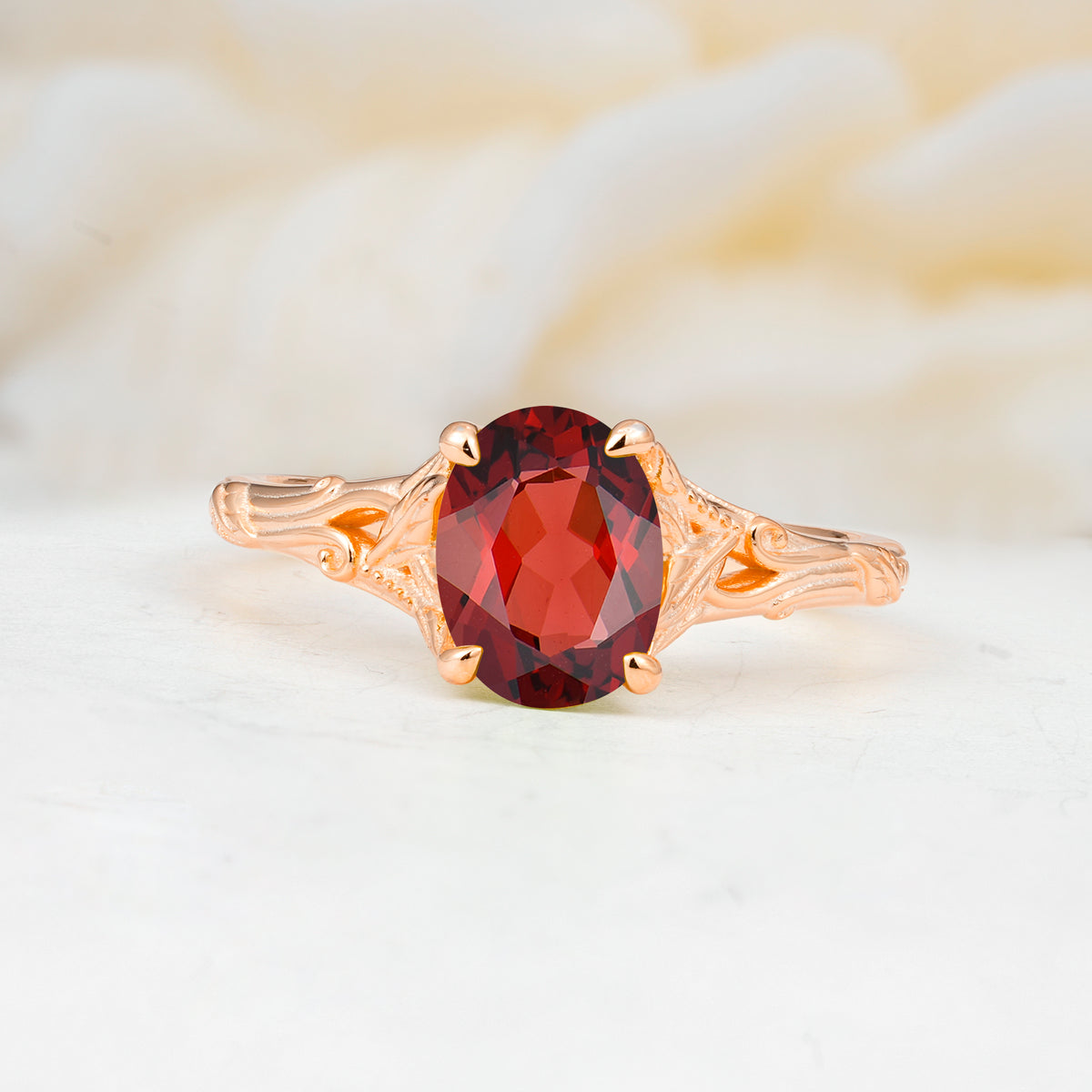 SR17592 Garnet Ring - Additional view