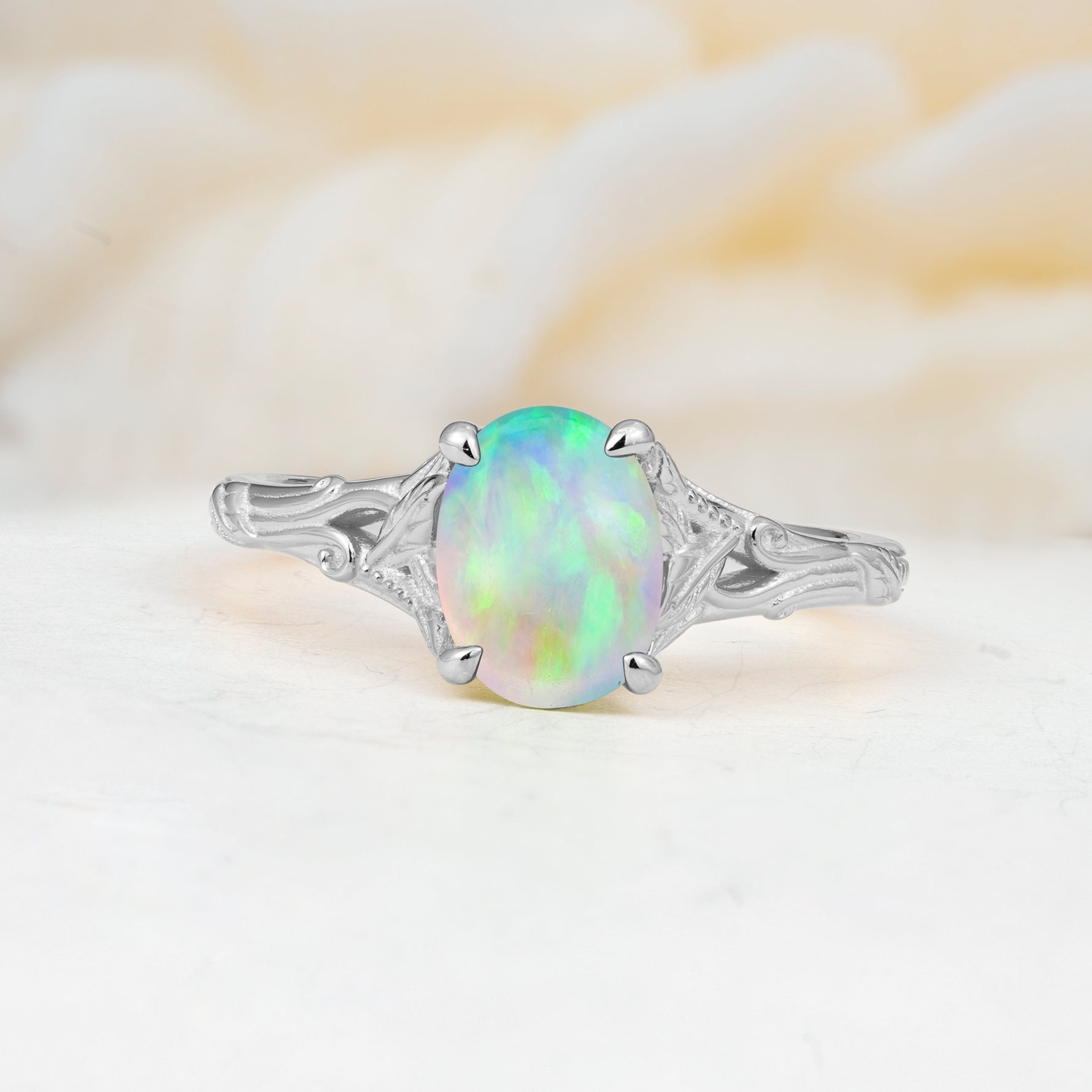 SR17592 Fire Opal Ring - Additional view