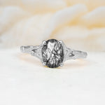 SR17592 Black Rutilated Quartz Ring - Additional view