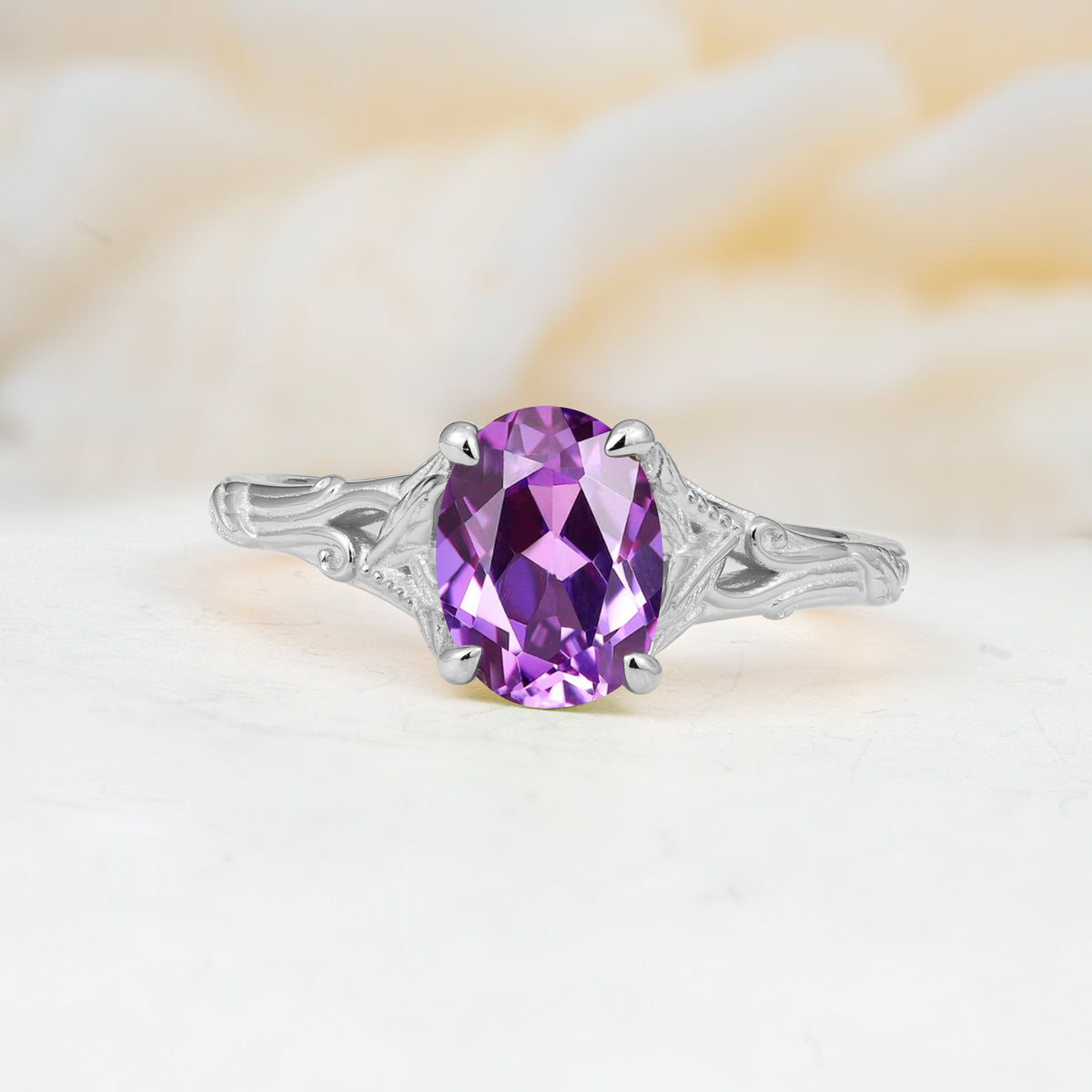 SR17592 Amethyst Ring - Additional view