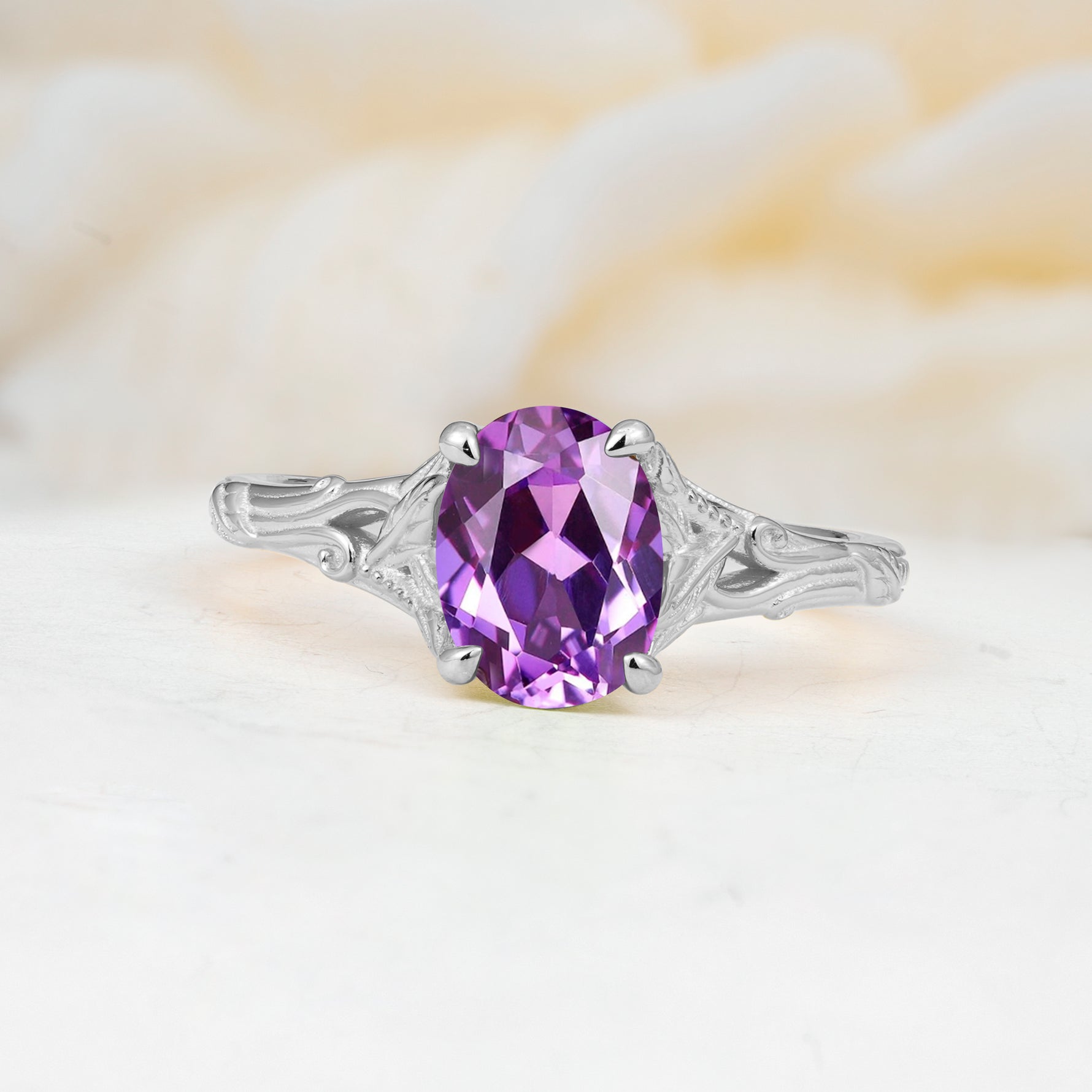 SR17592 Amethyst Ring - Additional view