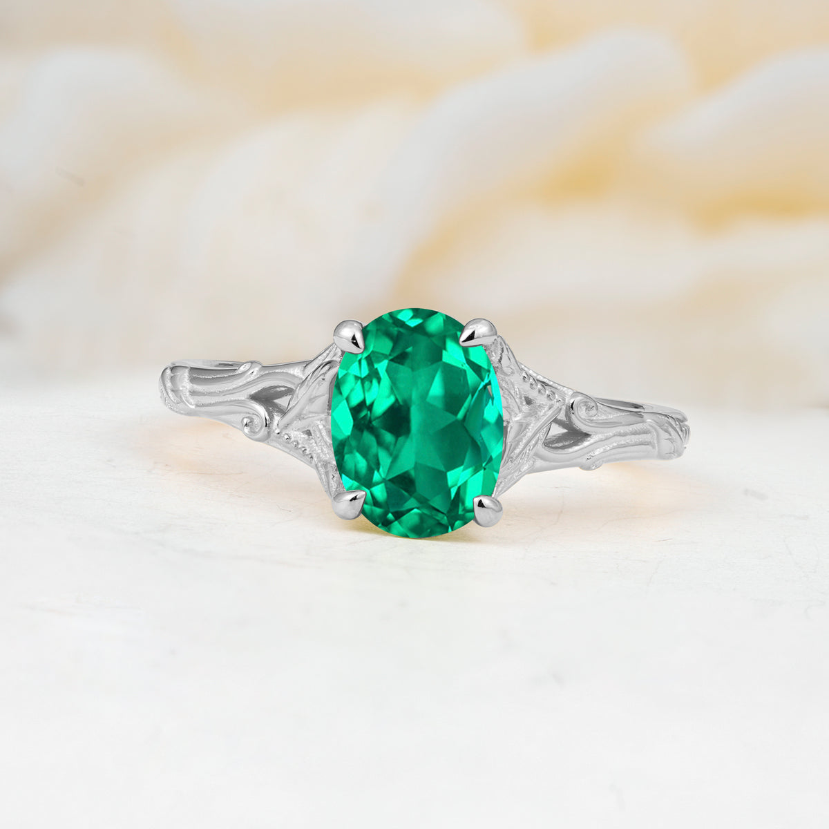 SR17592 Emerald Ring - Additional view