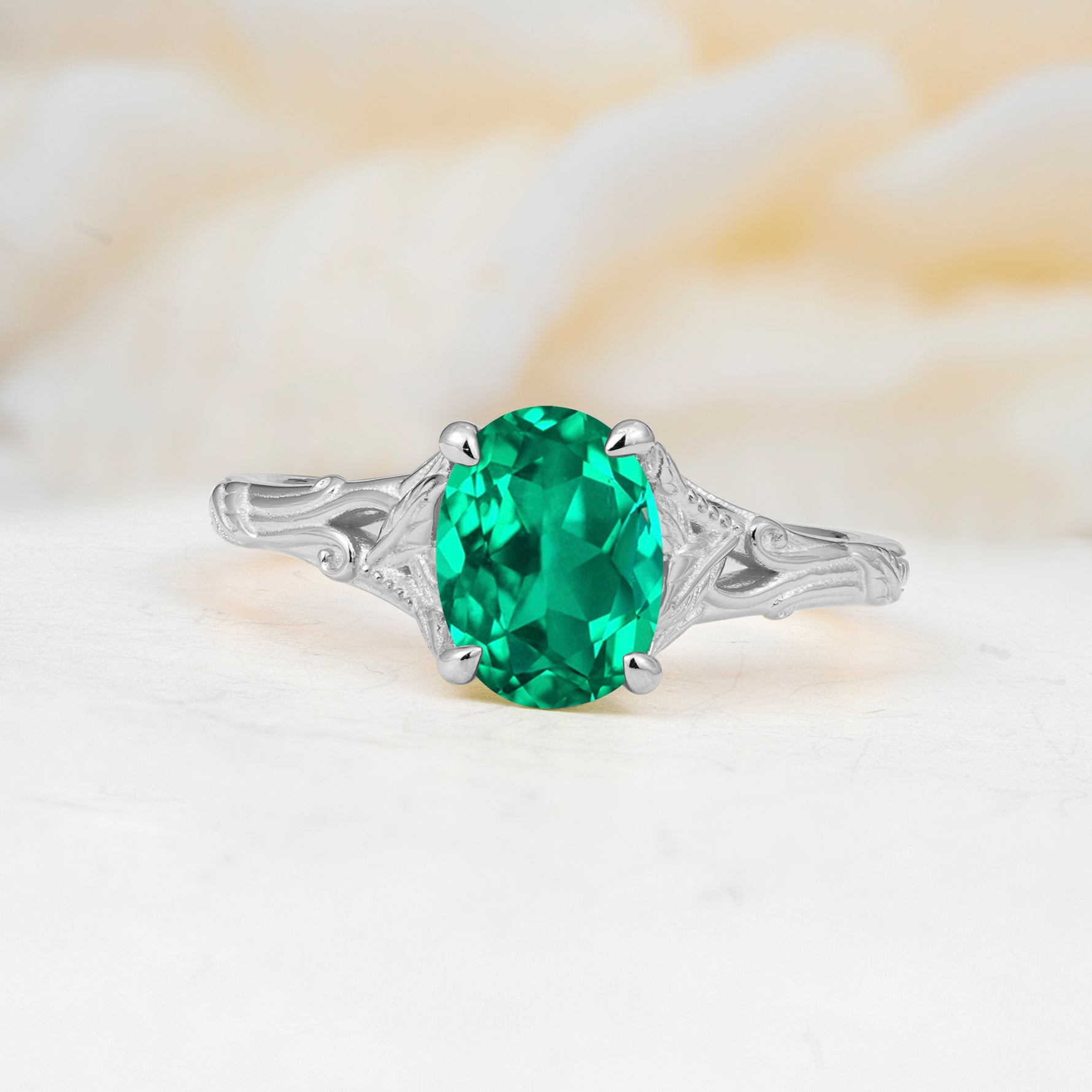 SR17592 Emerald Ring - Additional view