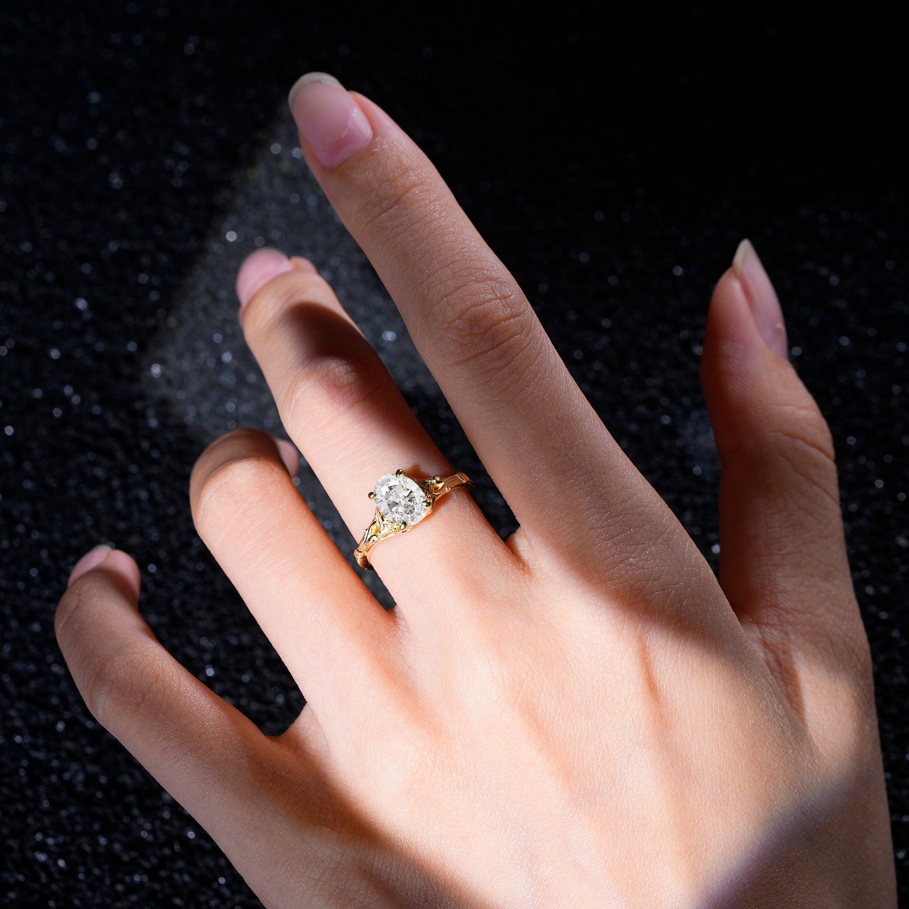 SR17592 Moissanite Ring - Rose-Gold