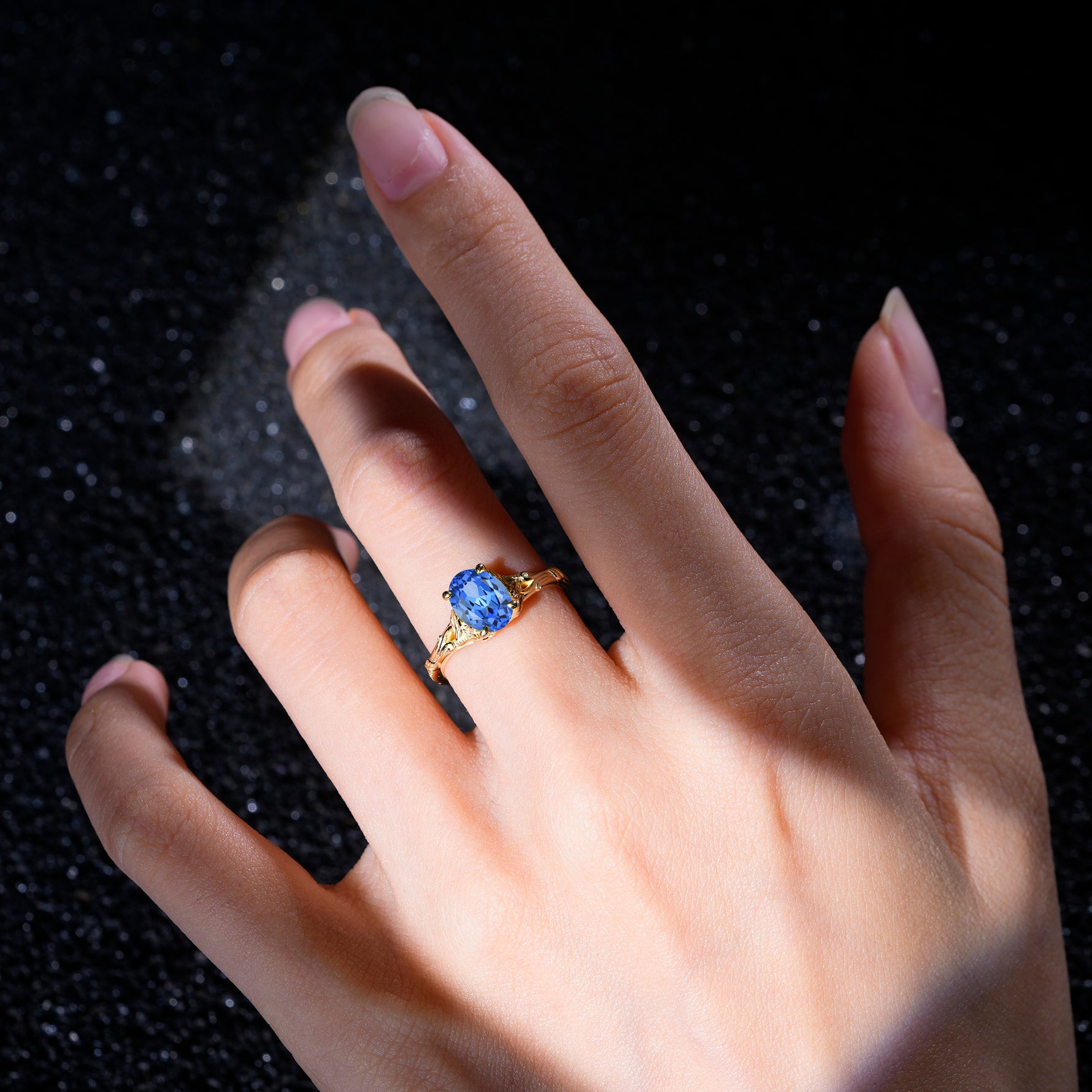 SR17592 Sapphire Ring - Rose-Gold