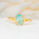 SR17592 Fire Opal Ring - Yellow-Gold