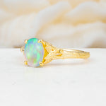 SR17592 Fire Opal Ring - White-Gold