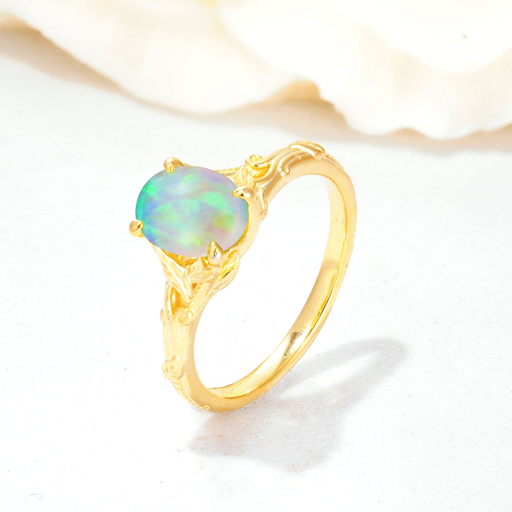 SR17592 Fire Opal Ring - Additional view
