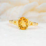 SR17592 Citrine Ring - Yellow-Gold
