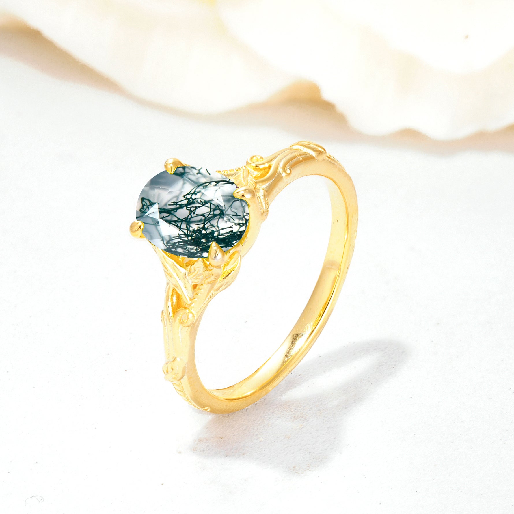 SR17592 Moss Agate Ring - Additional view