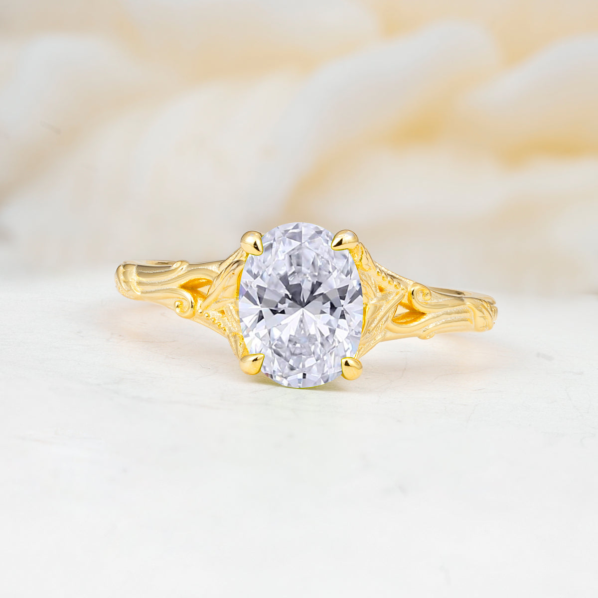 SR17592 Lab Diamond Ring - Yellow-Gold