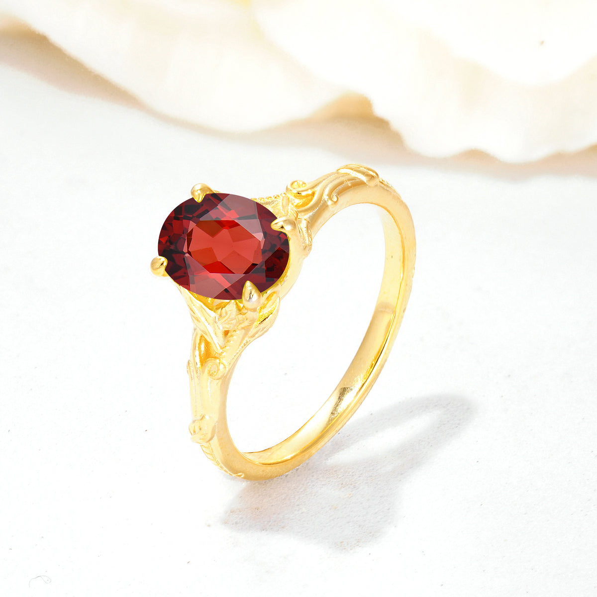 SR17592 Garnet Ring - Additional view
