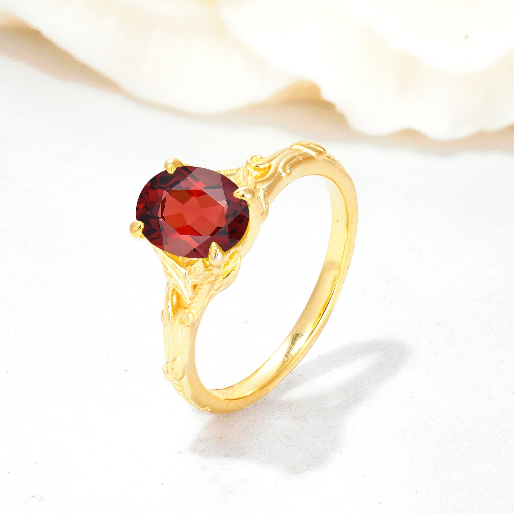 SR17592 Garnet Ring - Additional view