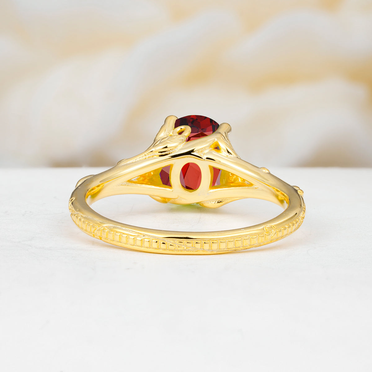 SR17592 Garnet Ring - Additional view