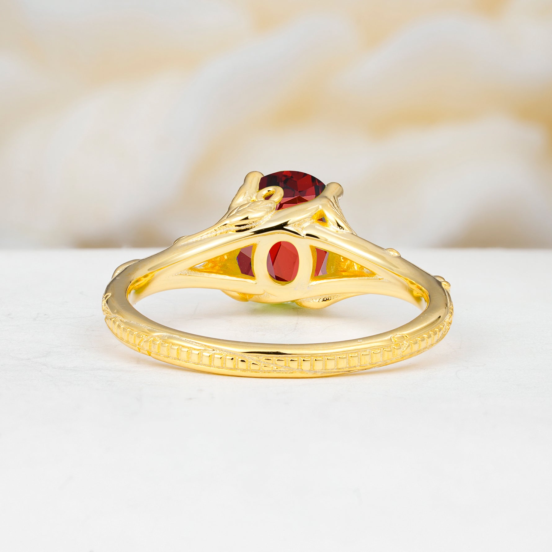 SR17592 Garnet Ring - Additional view