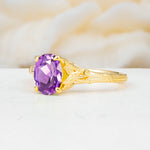 SR17592 Amethyst Ring - White-Gold