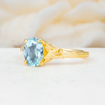 SR17592 Aquamarine Ring - White-Gold