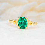 SR17592 Emerald Ring - Yellow-Gold