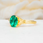 SR17592 Emerald Ring - White-Gold