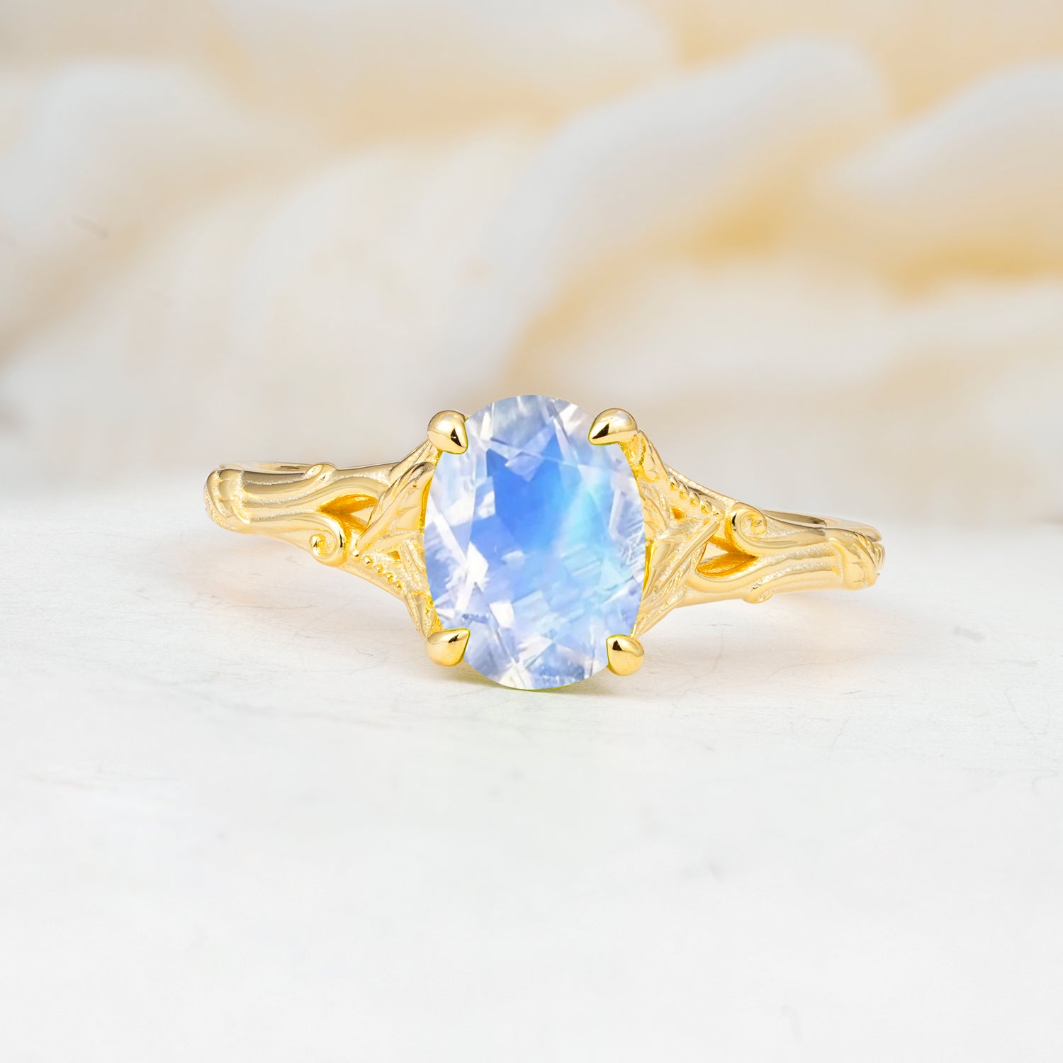 SR17592 Moonstone Ring - Yellow-Gold