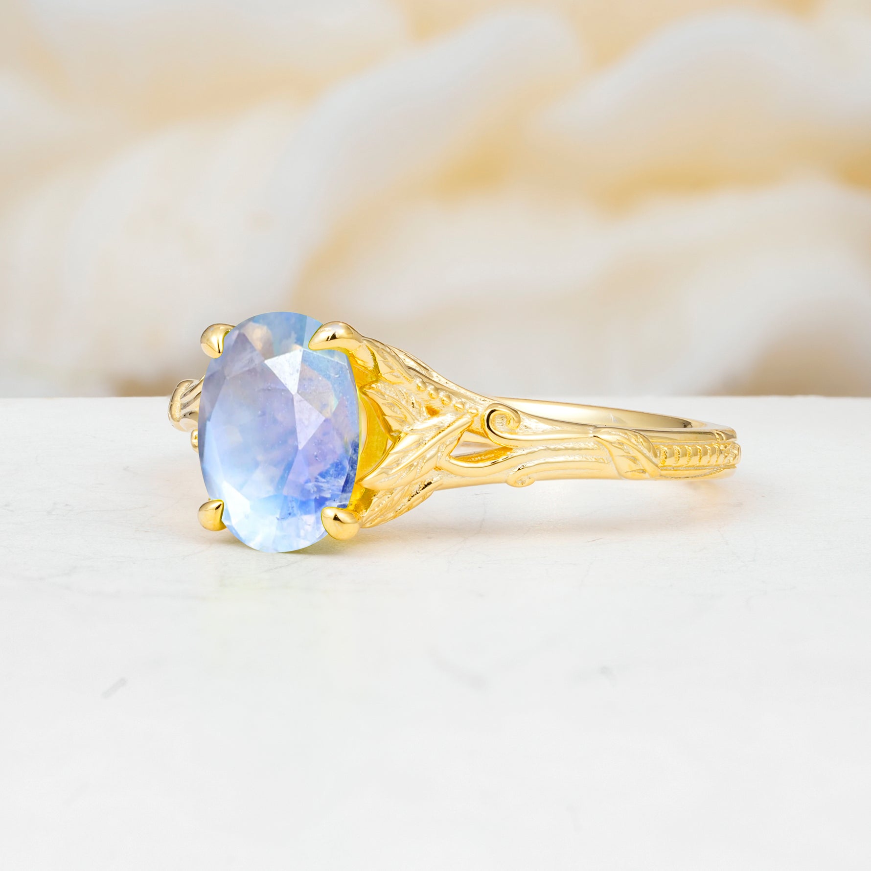SR17592 Moonstone Ring - White-Gold