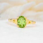 SR17592 Peridot Ring - Yellow-Gold