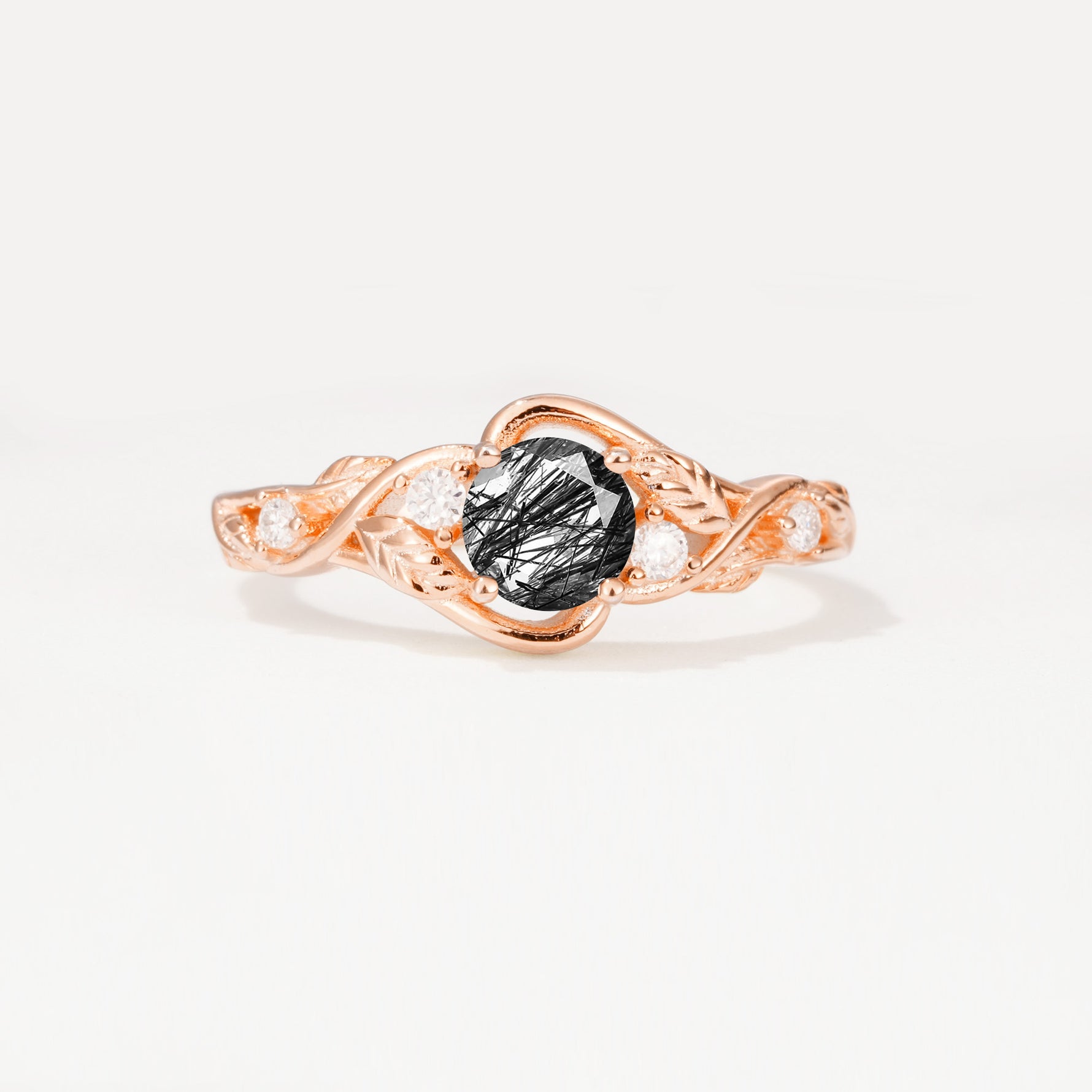 SR17596 Black Rutilated Quartz Ring - Additional view