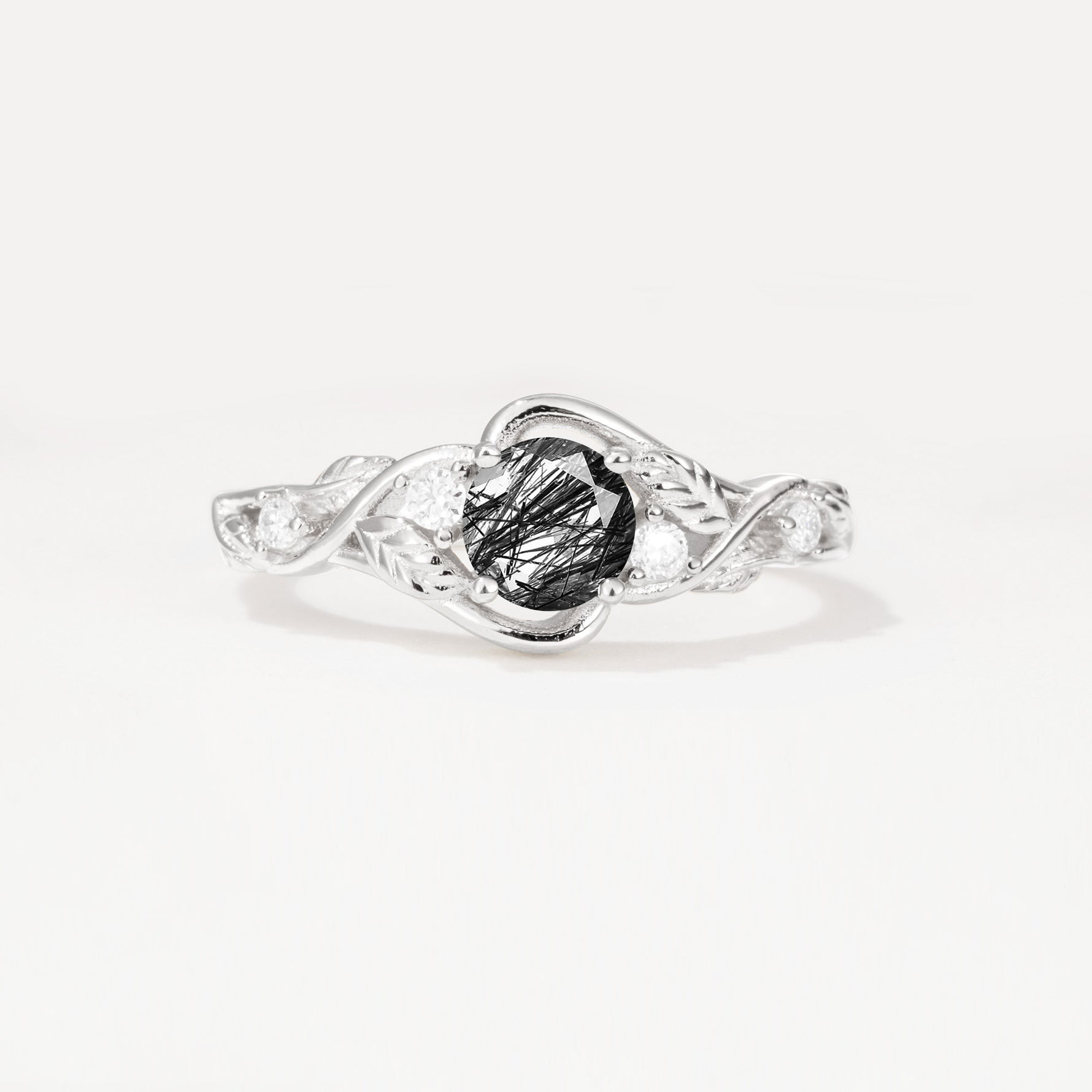 SR17596 Black Rutilated Quartz Ring - Additional view