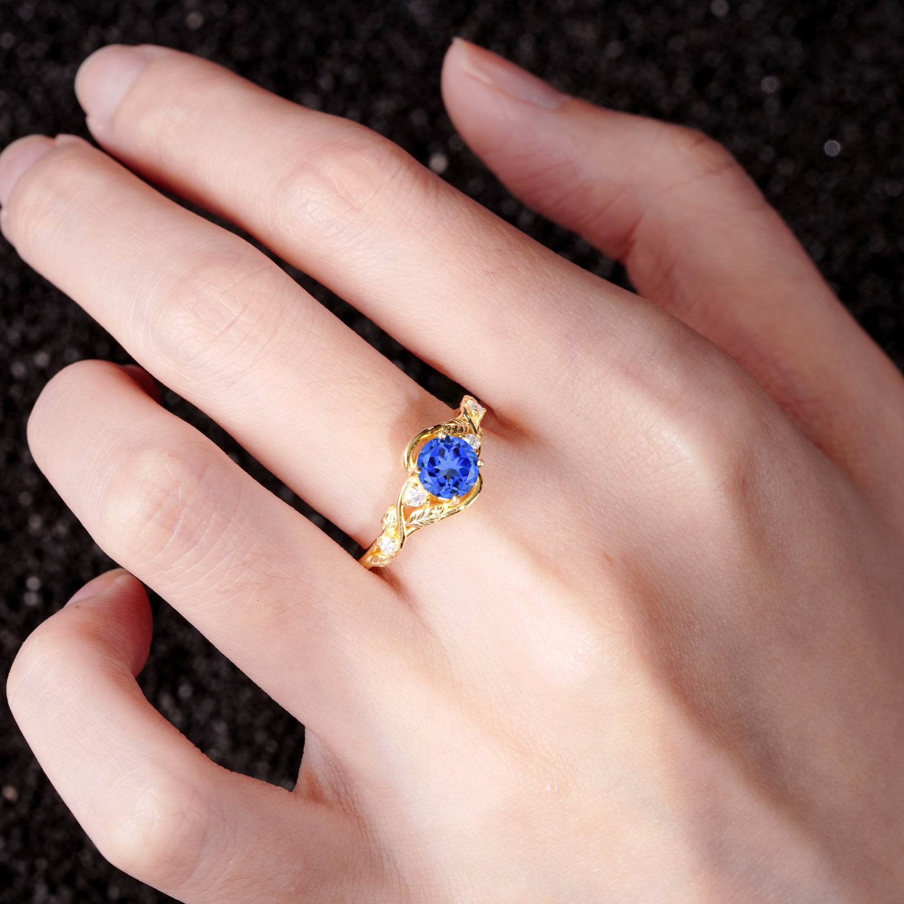 SR17596 Sapphire Ring - Rose-Gold