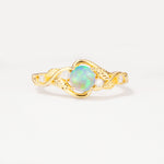 SR17596 Fire Opal Ring - Yellow-Gold