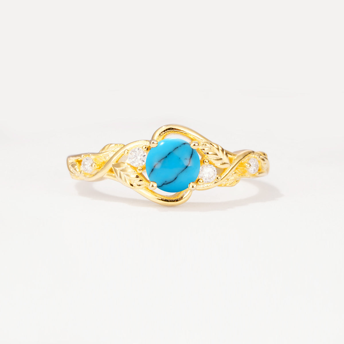 SR17596 Turquoise Ring - Yellow-Gold