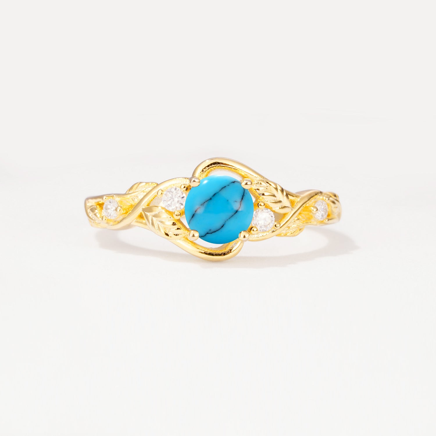 SR17596 Turquoise Ring - Yellow-Gold