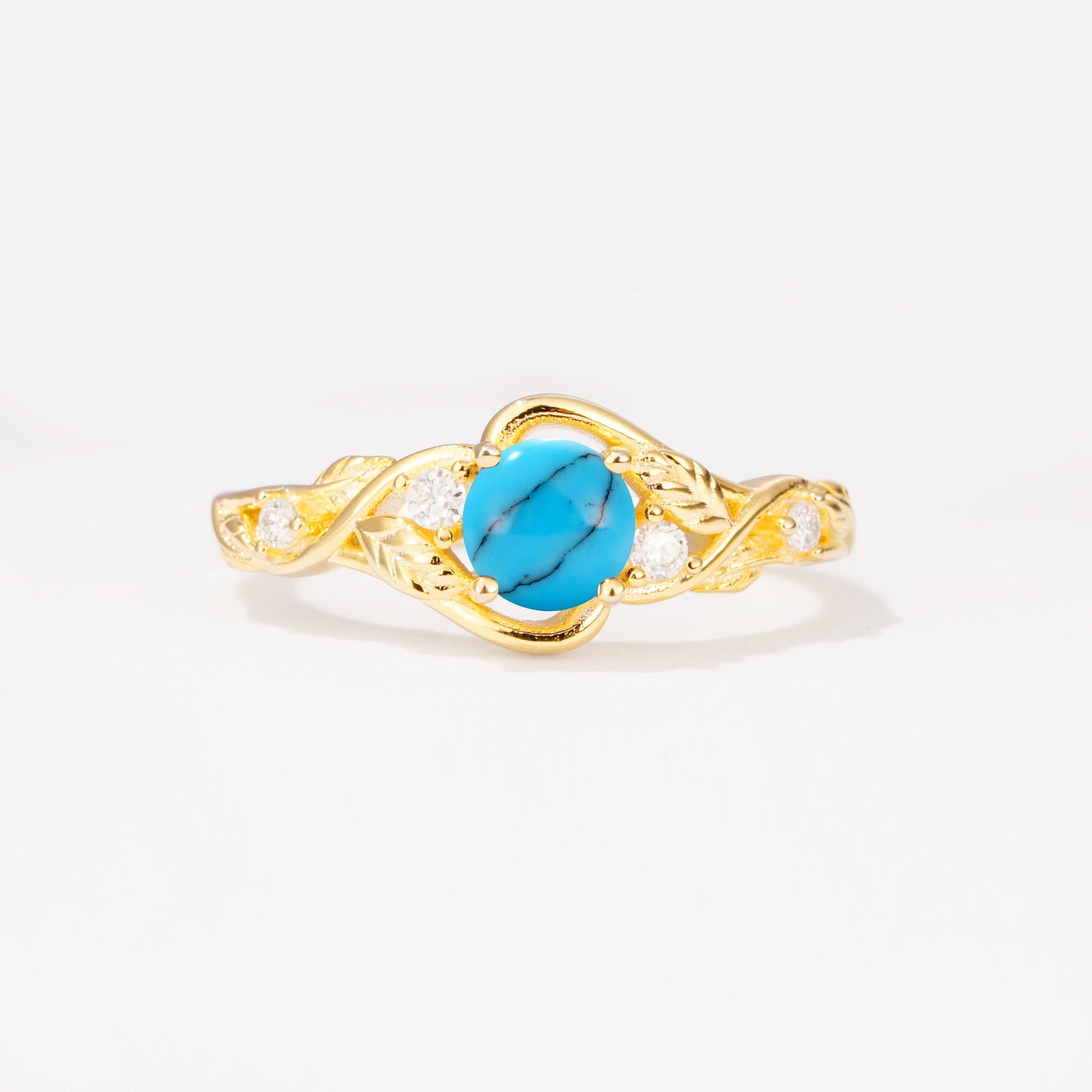 SR17596 Turquoise Ring - Yellow-Gold