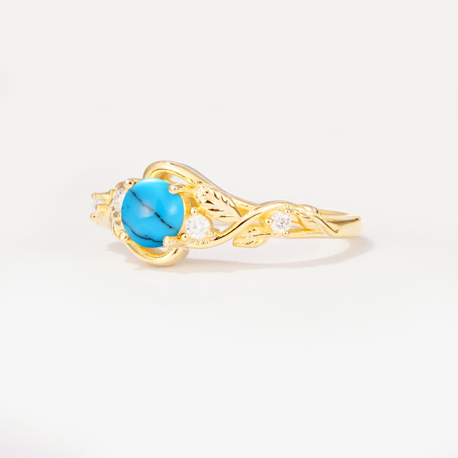 SR17596 Turquoise Ring - White-Gold