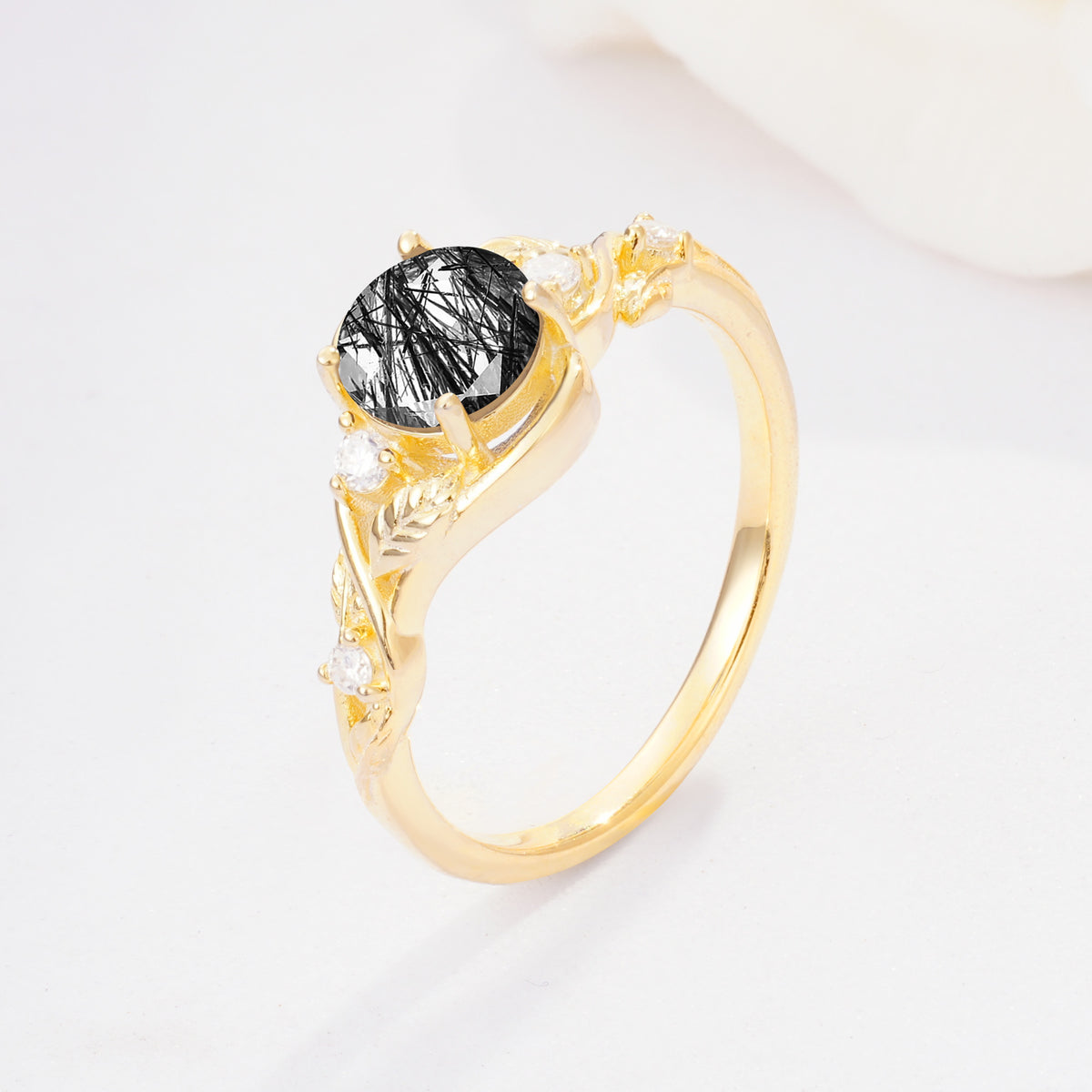 SR17596 Black Rutilated Quartz Ring - Additional view