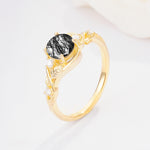 SR17596 Black Rutilated Quartz Ring - Additional view