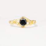 SR17596 Black Onyx Ring - Yellow-Gold