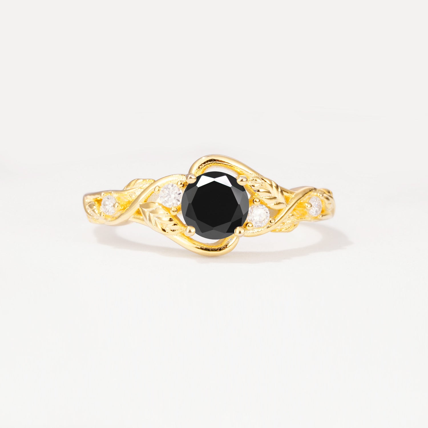 SR17596 Black Onyx Ring - Yellow-Gold