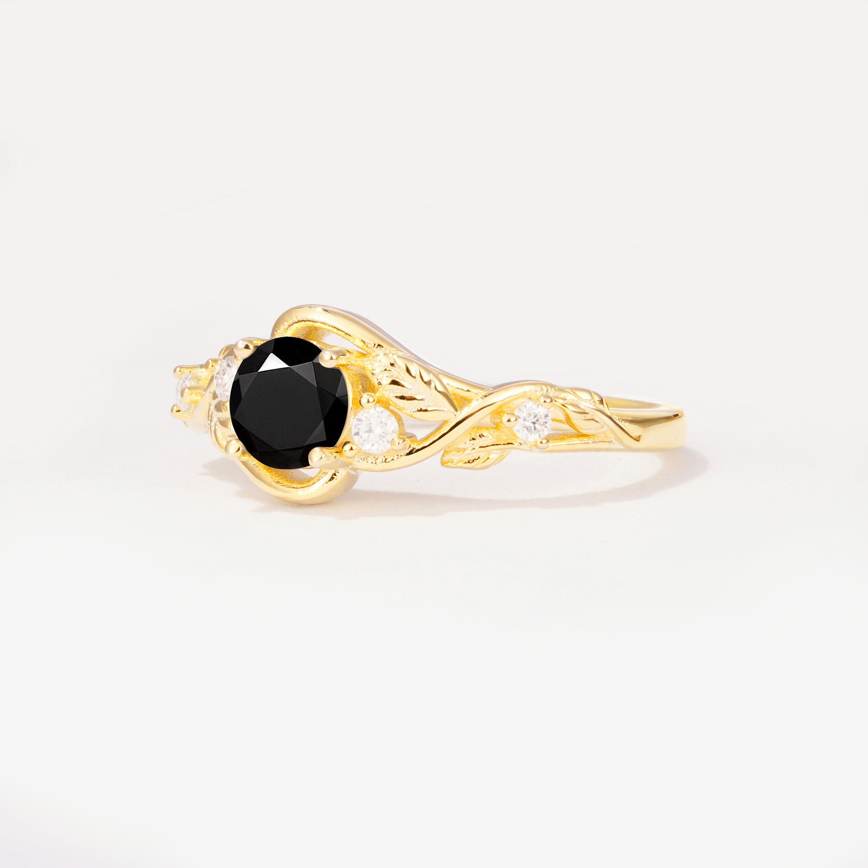 SR17596 Black Onyx Ring - White-Gold