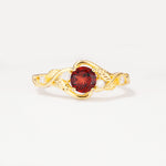 SR17596 Garnet Ring - Yellow-Gold