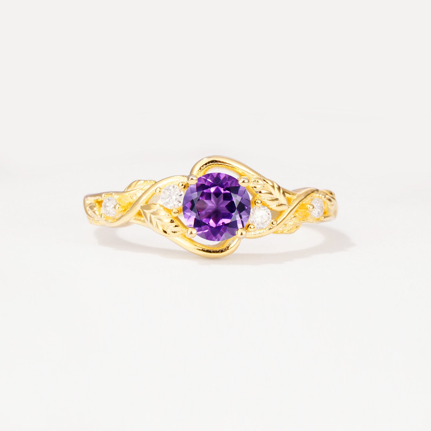 SR17596 Amethyst Ring - Yellow-Gold