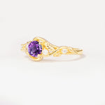 SR17596 Amethyst Ring - White-Gold
