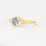 SR17596 Aquamarine Ring - White-Gold