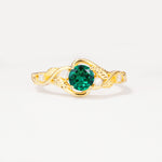 SR17596 Emerald Ring - Yellow-Gold