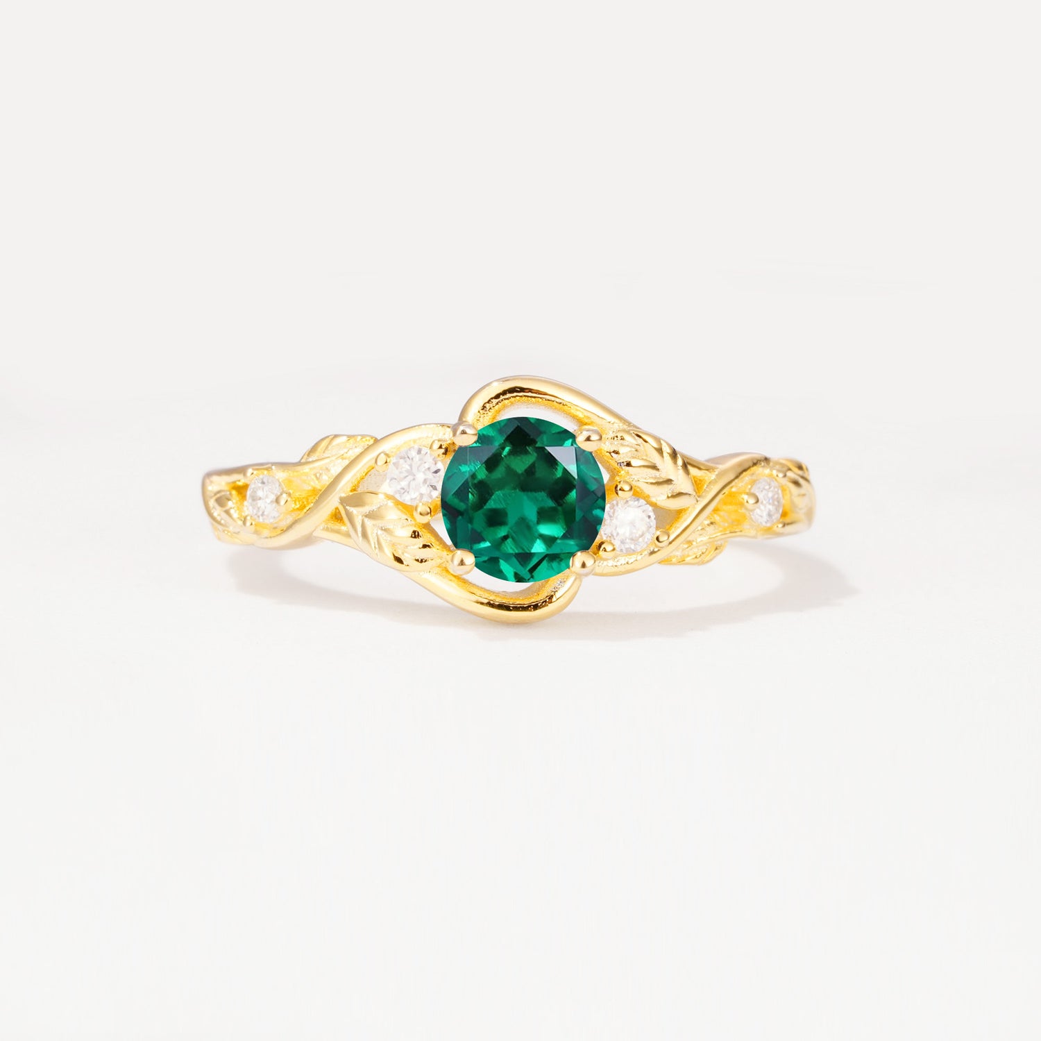 SR17596 Emerald Ring - Yellow-Gold